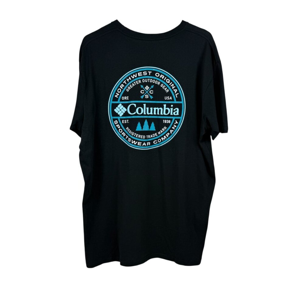 Columbia Graphic Print Black Lightweight T-Shirt Men’s Size XL NWT